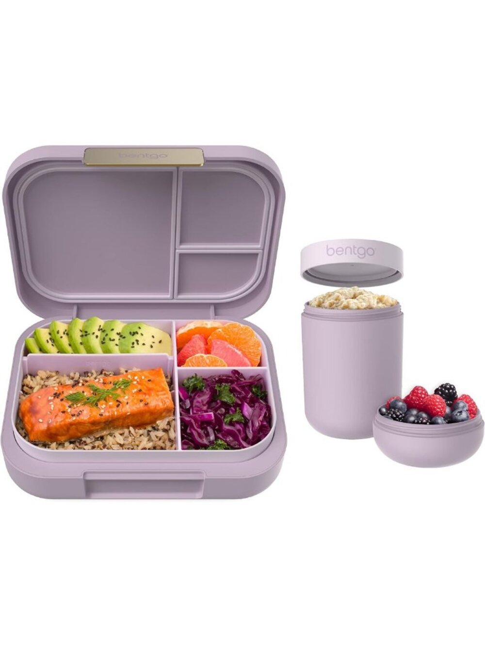Stylish Bento Lunch Box Set with Reusable Snack Cup - Eco-Friendly, Portable